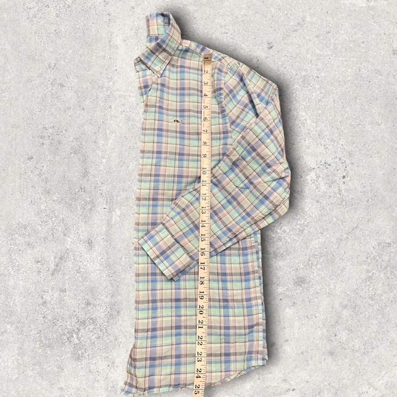 Boy’s Vineyard Vines Plaid Button Down, Medium - Picture 4 of 7